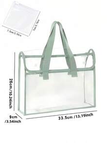Portable Expandable Design Transparent File Storage Bag, Large Capacity File Tote Bag, Handheld Folder, Bill Organizer Box, Test Paper Organizer Bag, Office Supplies, Home Living Room Decor, Desktop Back To School Essential Accessory - Multicolor - View 12
