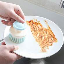 2-Piece Set, Used For Cleaning Dishes, Sinks, Pots, Vegetables, Fruits, Includes Kitchen Brushes With Handles, Kitchen Cleaning Brushes, Cleaning Tools, Cleaning Supplies, Household Small Items, Practical Tools, Essential Supplies For Apartments And Restaurants. - Conventional - View 2