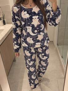 Women Lounge Sets - Navy Blue - View 10