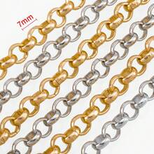 1m 7mm Alloy O-Ring Chain Cross Round Ring Chain For DIY Handmade Necklace Bracelet Jewelry Accessories - LHJ1413 - View 2