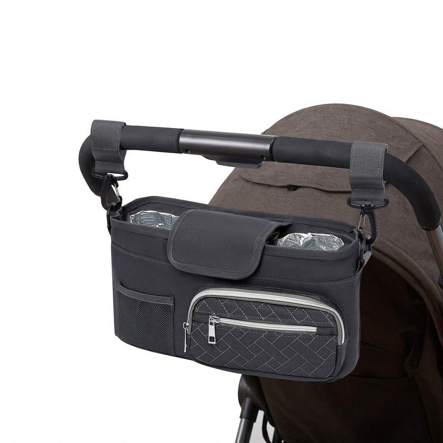 1pc Fully Embroidered Style Baby Stroller Hanging Bag - Multicolor - View 1