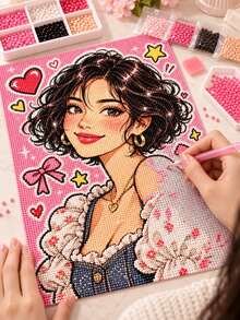 Custom Photo Frameless Diamond Painting Kit, Personalized DIY Diamond Art Portrait, Shiny Acrylic Rhinestone Mosaic Craft Canvas, Round And Square Drills Optional, Creative Handmade Home Decor Adult Gift - Multicolor - View 4