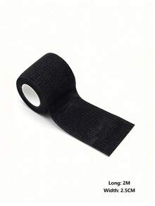 36/24/12/6/1pc Self-Adhesive Bandage, Good Breathability, Elastic Sports Self-Adhesive Tape, Pink, Black, 2.5CM*2M - Multicolor - View 10
