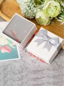 Korean Style Bow Style Jewelry Box Gift Box, Set Of Padded Paper Jewelry Box Earring Small Box, Jewelry Packaging Box Jewelry Box Ring Box, Couple Ring Necklace Box Storage Box (Jewelry Not Included) Packaging Box, Wedding Decorations, Wedding, Gift Box, Wedding Stuff, Wedding Favors For Guest, Gift Boxes Back To School (Random Color) - Multicolor - View 4