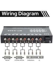 Car EQ Crossover Power Amplifier, EQ-5 Car Equalizer, 5-Band Equalizer, RV Audio EQ Crossover Tuner - A - View 8