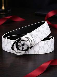 Men's Casual Automatic Buckle Belt, Fashionable Belt, Men's Classic Daily Belt Accessories, Regular Wear And Simple Styling Clothing. - Multicolor - View 7