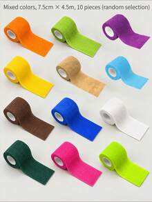 Elastic Breathable Non-Woven Sports Tape, Suitable For Supporting Wrist, Ankle, Lower Back, Knee And Finger, Ideal Accessory For Fitness Activities And Various Ball Sports - Multicolor - View 14