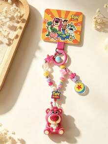 MINISO Disney Pixar Toy Story Lotso Beaded Bag Charm With Colorful Bead Strap, Star & Character Pendants For Handbag Backpack, Birthday Christmas Gift - Style 1 - View 7