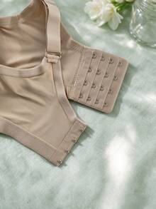 Seamless Floating Cup Bra For Women, Large Bust Minimizing, Push-Up, Side-Boob Smoothing, Thin Sexy Bra - Brown - View 9