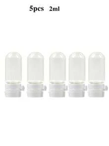 100/50個/3ml/2ml 透明玻璃迷你瓶，翻蓋防漏設計，便攜式化妝品與乳液容器，適用於精華液、卸妝水、洗髮精、護髮素，旅行與化妝品收納理想之選 - 彩色 - 查看 26