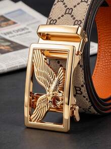 1pc Men's Fashion Casual Belt, High-End Alloy Automatic Buckle, Multi-Functional Adjustable Leather Belt, Suitable For Business, Dating And Daily Wear - Multicolor - View 6