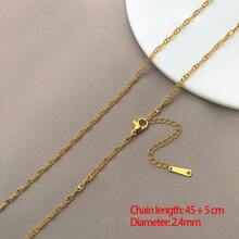 1pc Minimalist Brass Blank Necklace Chain Dainty 18K Gold Tone Chain Base Thin Chain For Pendant Charms DIY Handmade Jewelry Making Chain Base - Gold - View 28