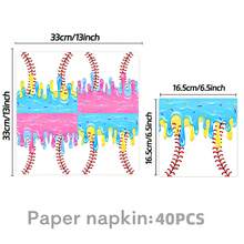 20/40/80/100 PCS Drop Ice Cream Baseball Stitched Disposable Towels, Sugar Paste Printed Party Tablecloth, 67 Themes Of Birthday Party Table Decoration Items5 - View 8