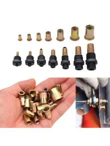 165pcs Rivet Nut Tool Set M4 M5 M6 M8 Rivet Nut Adapter With Matching Rivet Nuts And 1 Step Drill Bit, Installation Tool Kit Compatible With Electric Drill, Automotive Repair Home DIY Fastener Tool Box - Rivnut Tool Set - View 2