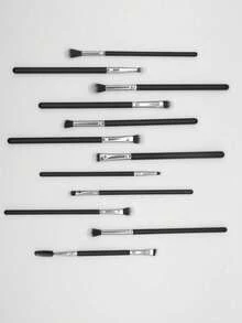 Black Full Eye Makeup Set Without Storage Bag, Suitable For Daily Use, Holiday Gift For Friends, Holiday Party Or Travel - Black - View 3