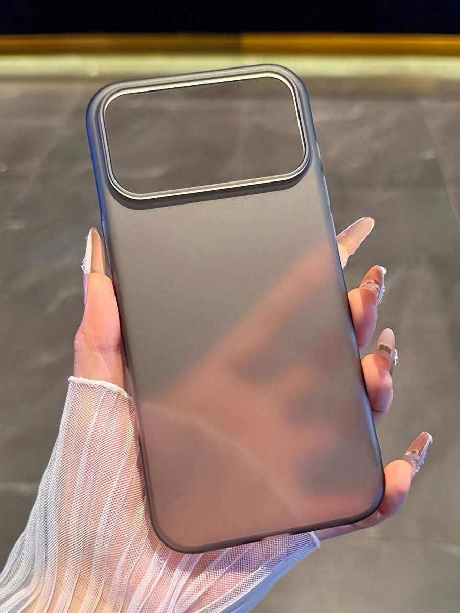 超薄磨砂半透明黑色手機殼,適用於 iPhone 17/16/15/14 Pro Max Plus/12/13/11/Apple 18 Pro/18 Pro Max,輕量柔軟半透明防震超薄 TPU 背蓋 - 霧面黑 - 查看 1