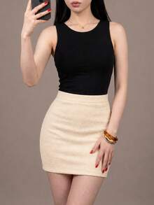 Women Skirts - Cream - View 2