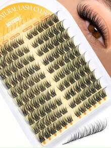 120pcs Natural Lash Clusters, Dense Lash Clusters, Cat Eye Clusters, Lash Extensions Natural Effect 10-15mm Pre-Made Lash Map, Individual Lash Clusters, Lash Clusters - D - View 1