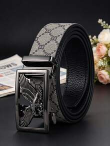 1pc Men's Fashion Casual Belt, High-End Alloy Automatic Buckle, Multi-Functional Adjustable Leather Belt, Suitable For Business, Dating And Daily Wear - Multicolor - View 8