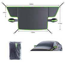 Car Front Windshield Snow Cover Sunshade, Winter Anti-Freeze Anti-Ice Cover With Night Reflective Warning Strip, Foldable Full Coverage Heat Insulation Accessory, Suitable For Sedan SUV, Christmas Holiday All-Weather Car Interior Privacy Protection - Multiple Styles - View 7