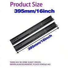4pcs 35mm Wide Black Drawer Slides Full Extension Silent - Soft Close Slow Drop Design, Heavy Duty Metal Structure, 12/14/16/18 Inch Length Optional, Suitable For Cabinet, Vanity, Office Desk Furniture Installation, Smooth Operation, Durable - B - View 16