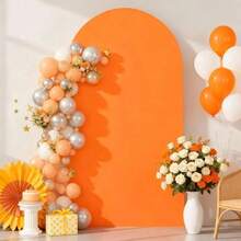 1pc Spandex Arch Backdrop Cover, Wedding Arch Fabric Sleeve, Party Banner, Arch Dome Frame Cover, Double-Sided Elastic Backdrop, Suitable For Wedding Reception, Birthday Party, Garden Outdoor Ceremony - View 5