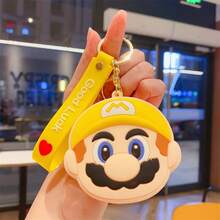Hasbro Cute Cartoon Mario Small Coin Purse Keychain Accessory Plush Doll Pendant Wholesale Key Ring Small Gift - Multicolor - View 8