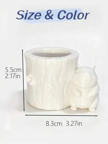 3D Printed Capybara Tree Stump Succulent Planter, Multiple Colors Available, Cute Capybara With Faux Tree Stump Design, Suitable For Prayer Beads, Succulents And Other Small Green Plants, Window Sill, Desk, Gardening Flower Pot, Healing Desktop Decor - Multicolor - View 11