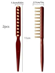 Head Massage Comb, 1-Piece, With Ball-Shaped Teeth Design, Slender Pointed Handle, Portable Anti-Knotting Hair Control Tool For Styling, Suitable For Women At Home Or In Beauty Salons, A Great Gift For Halloween And Christmas. - Multicolor - View 8