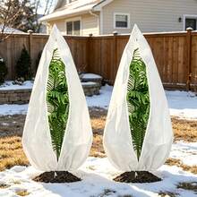 2pcs Plant Frost Protection Cover, Full Coverage Winter Plant Protection Blanket! Specially Developed For Medium-Sized Trees, Fruit Trees And Shrubs In The Garden. Thickened Frost-Proof Fabric - Multiple Styles - View 2