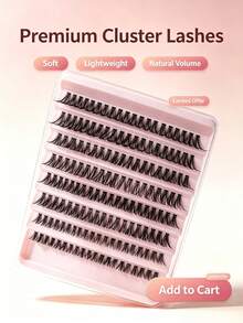 100pcs False Eyelash Clusters, Thin And Lightweight, 10-18mm Length, Cartoon Style, Natural And Voluminous, DIY Single Cluster False Eyelashes, Soft And Delicate Eyelash Band, Easy To Apply At Home, Gift For Women And Girls - D - View 5