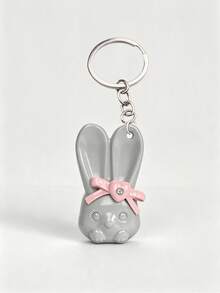 1pc Cute Rabbit Can Opener Keychain, Portable Beverage Can Opener, Easy-To-Grip Lightweight Keychain Pendant, Suitable For Home Kitchen And Outdoor Camping - Silver - View 10