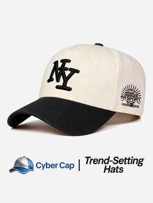 1pc Women's "NY" Trucker Hat Adjustable Design Stylish Embroidered Five-Panel Cap Perfect For Casual Wear, Parties Travel - Multi-color - View 6