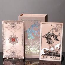 1pc Authentic Rider-Waite Gold Foil PET Tarot Cards Full Set, Colorful Printed Tarot Card Table Game Cards - Multicolor - View 11
