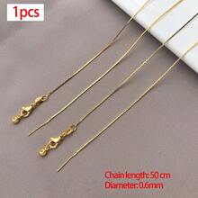 1pc Minimalist Brass Blank Necklace Chain Dainty 18K Gold Tone Chain Base Thin Chain For Pendant Charms DIY Handmade Jewelry Making Chain Base - Gold - View 19