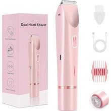 Alat Cukur dan Pencabut Rambut Elektrik Dua Kepala untuk Wanita, Pemangkas Area Bikini, Alat Cukur Elektrik Isi Ulang Tahan Air, Alat Cukur Seluruh Tubuh, Penggunaan Basah & Kering, Epilator Dua Kepala Lintas Batas - Beraneka warna - View 15