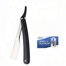 Men'S And Women'S Home And Salon Grooming Set Featuring A Folding Straight Razor And Stainless Steel Double-Edged Blade - Multicolor - View 13