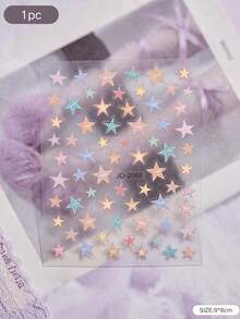 2 Styles Colorful Macaron Star Decorative Stickers, Multiple Star Patterns With Soft And Translucent Colors, Suitable For Decorating Cameras, Earphone Cases, Notebooks, Exquisite And Personalized Appearance - one-size - View 8