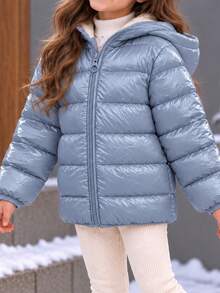 Young Girls Coats - Blue - View 2