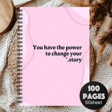 1pc Motivational Pink Notebook Featuring Quotes For - A Stylish Diary For Positive Affirmations And Self-Reflection, An Ideal Present For Friends And Sisters With Encouraging Quotes For Women - One Book (50 Pages, 100 Pages) - View 1