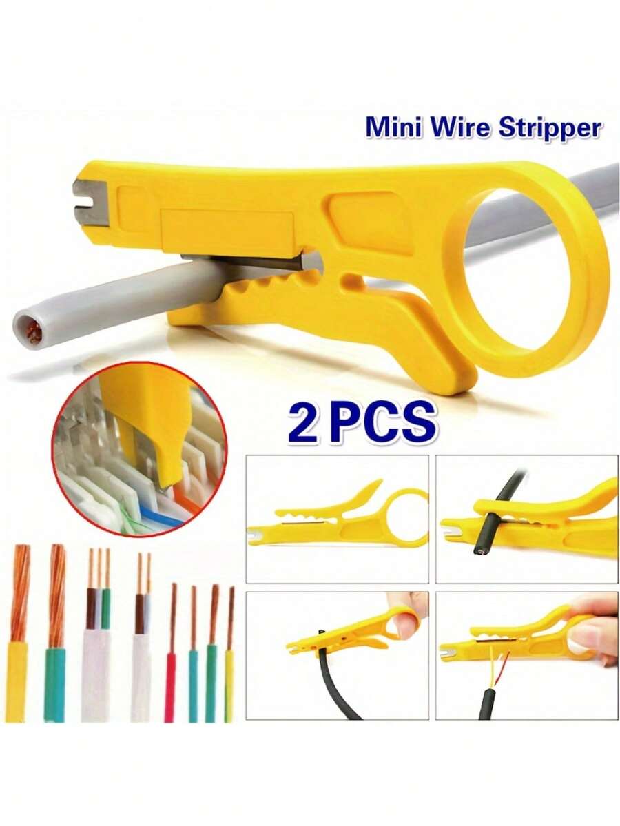 2/5Pcs Multifunctional Wire Stripper Plier, Easy Use Cable Peeling Tool For Stripping Electrical & Network Wires - Wire Stripper - View 1