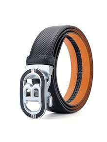 1pc Men's Automatic Buckle Waistband 2025 New Business Metal Buckle Waistband - Multicolor - View 7