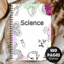 1 buah Buku Catatan Spiral Bertema Sains yang Menyenangkan, Cocok untuk Penggunaan Kantor dan Laboratorium, Perlengkapan Pembelajaran Sains, Menampilkan Satelit dengan Panel Surya, Bumi, Mars, Roket, Teleskop, dan Desain Eksplorasi Luar Angkasa, Perencana Kantor - Satu buku (50 halaman, 100 halaman) - View 13
