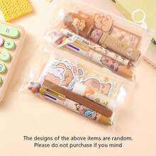 Capybara Stationery Set (Random Style & Color, 1pc) Cute Student Learning Set Highly Attractive Graduation Gift Set, Back To School/Back To School/Halloween/Christmas Essential - Multicolor - View 1