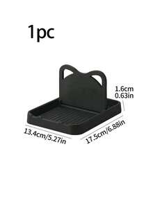 1 Piece Foldable Pot Lid Holder, Stove Top Spoon Rest, Kitchen Counter Heat Resistant Lid Stand, Spoon, Tongs, Fork, Kitchen Accessory Cooking Utensil Holder - Cat Ears Pot Lid Holder-black - View 3