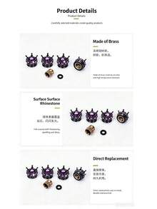 Bling Crown Rhinestone Tire Valve Stem Caps, Universal Diamond Encrusted Wheel Air Valve Covers, Creative Decorative Tyre Valve Caps For Car Modification - A - View 7