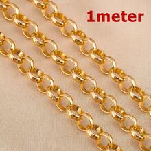 1m 7mm Alloy O-Ring Chain Cross Round Ring Chain For DIY Handmade Necklace Bracelet Jewelry Accessories - LHJ1413 - View 9