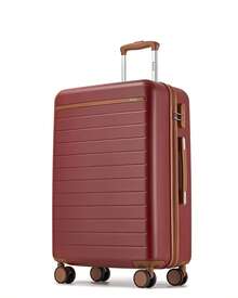 Suitcase Cabin Size Carry On 20 24 28 Inch 3 Piece Set Hard Shell Lightweight Spinner Wheels Combination Lock Telescopic Handle Travel Luggage - Burgundy - View 14