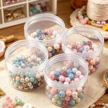 1pc Sealed Storage Jar With Lid, Suitable For Grains Kitchen Storage Or Jewelry Storage, Transparent - Clear - View 2