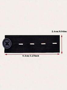 1pc Elastic Waistband Extender, Adjustable Belt Extender, Machine Washable Elastic Material, Pants Adjuster, Suitable For Jeans, Women's Fashion Accessory, Suitable For Casual, Commute And Evening Wear, Suitable For Pregnancy Weight Gain - Multiple Styles - View 6